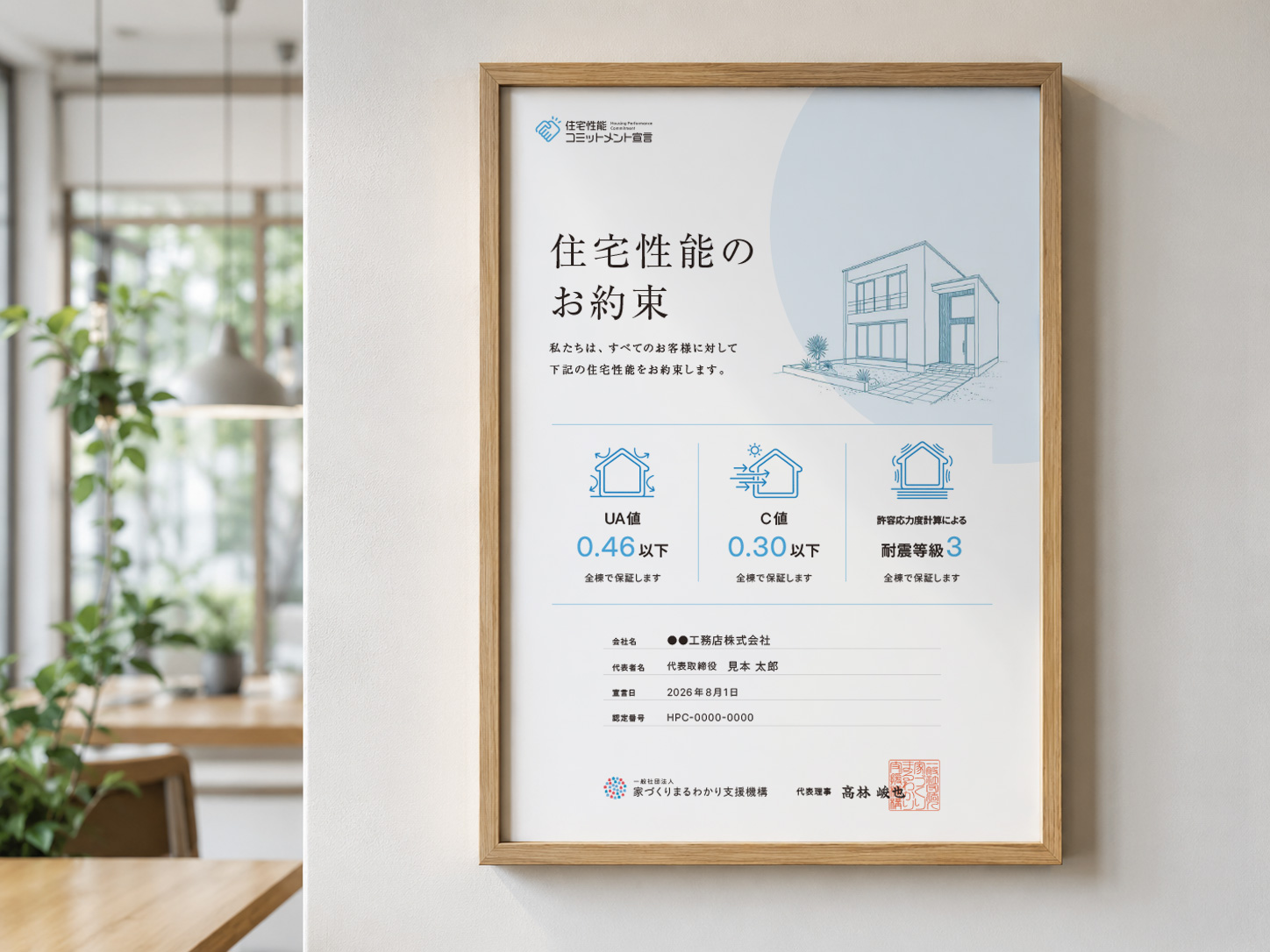 店頭掲示用コミットメント誓約書のイメージ